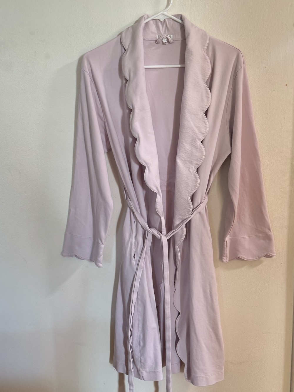 LAKE Light Purple Women's Scallop Trim Robe - PRIMA cotton